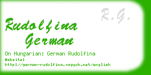 rudolfina german business card